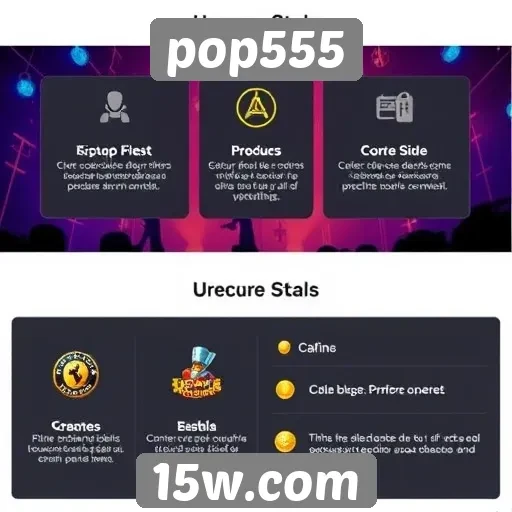 Análise das principais funcionalidades do site pop555