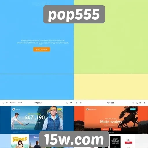 Evolução do design e interface do site pop555